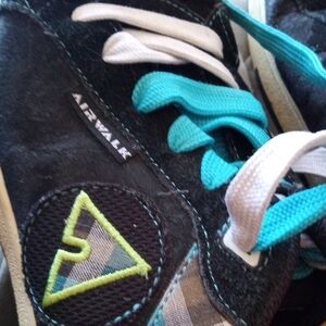Airwalk Black and Teal Sneakers